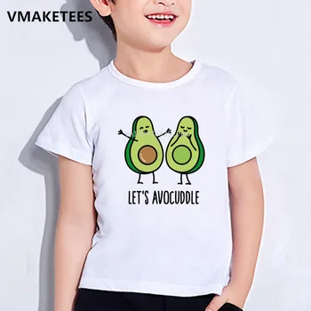 Otroci Poletje Kratkimi Rokavi Girls & Fantje T shirt Dabbing Avokado Risanka Tiskanja otroška T-shirt Priložnostne Smešno Otroška Oblačila
