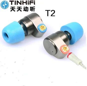 TINHIFI TIN T2 Slušalke z Dvojno Dynamic Drive HIFI Bas Slušalke DJ Kovine 3,5 mm Slušalke z MMCX Slušalke