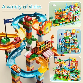 Marmor Teči Big Gradnik LegoINGlys Dekleta Prijatelji Duploed Klasičnih Potisnite Blokov Zabaviščni DIY Opeke, Plastične Igrače Za Otroke