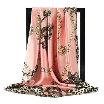 2020 nov slog Pomlad in poletje mehka svila glušnika ženske modni tisk foulard lady Stranka šal Velikih kvadratnih dobro obloge hidžab