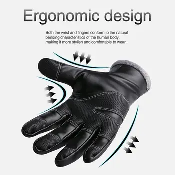 Izposoja pozimi zaslon na dotik rokavice unisex smučarska prostem športne usnjene rokavice polno prst toplino, non-slip in nepremočljiva