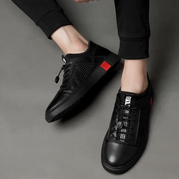 Moški pravega usnja oxfords čevlji luksuzne blagovne znamke italijanski slog, moška obutev, čevlji za moške Dihanje Ravno Čipke-Up Čevlji velika velikost