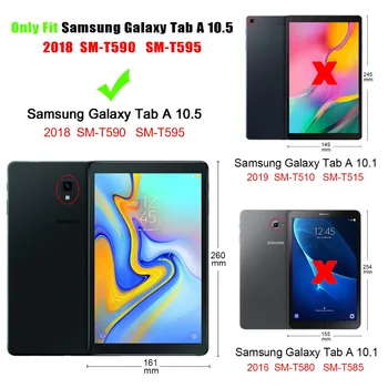 Ultra Slim PU Usnjena torbica Za Samsung galaxy Tab 10,5 2018 SM-T590 T595 T597 Tablet pokrovček za Samsung galaxy Tab 10,5 primeru