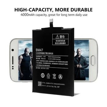 4000 mah BM47 Polnilna Litijeva Baterija Za Xiaomi Redmi 3 3 3X Hongmi 3 3 3X Zamenjava Batterie Bateria Akumulator