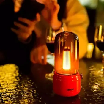 Mijia Youpin Lofree CANDLY Retro Lučka Polnjenja s kablom USB/Polnjenje Stojalo Nastavljiva Svetlost 1800k LED Svetloba Sveče Luči