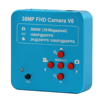 HMDI Video Kamera Mikroskop 38MP 2K 1080P 60FPS 180/300X C-Mount Objektiv Eno Roko Obračanje Nosilec Za Spajkanje PCB Popravila