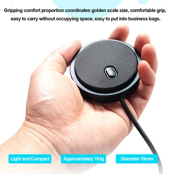 USB Omni-directional Kondenzatorskega Mikrofona, UM02 Mic Za Sestanek, Poslovna Konferenca Namizje Glasovni Klepet Video Igre v Živo