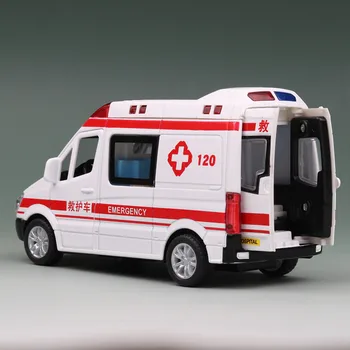 1:32 Bolnišnici Reševanje Ambulante Diecast Kovinski Modela Avtomobila Z Potegnite Nazaj Za Otroke, Igrače, Darila Zbirka Odlikovanja