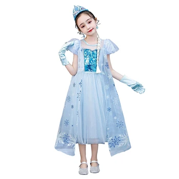 Novo Elza 2 Obleko Dekle Snow Queen Kostum Vlogo Igrajo Ana Princesa Pustna Tiste Halje Vestido Otroci Stranka, Cosplay Kraljica