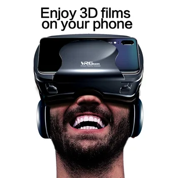 Večnamenske slušalke VR slušalke, očala doma 3D igre VRG Pro super bass z daljinskim upravljalnikom za miško in napajalnik kabel
