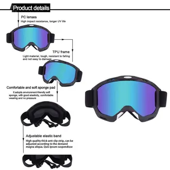 Motoristična Očala z UV Zaščito Nastavljiv Jahanje Očala Prilagodljiv Cross Čelada Motokros Očala Dirt Bike Off Road Moto 2020