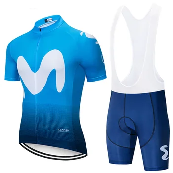 2020 Strava poleti izposoja obleko moška kratka sleeved modri dres kolesa kratke hlače za kolesarjenje gel zračna blazina Ropasiris Movelano b