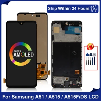 Super AMOLED Za Samsung Galaxy A51 LCD-Zaslon SM-A515FN/DS A515F/DS, Zaslon na Dotik, Računalnike Za Samsung A515 Nadomestni Deli
