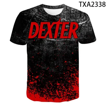 Nov Poletni Dexter 3D Majice Priložnostne Ulične Fant Dekle Otroci Modne Moške, Ženske, Otroke, Natisnjeni T-shirt Zanimivo Vrhovi Tee
