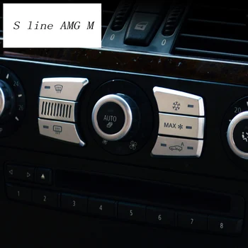 Avto styling klimatska naprava CD Gumbi za nadzor dekoracija plošče, Nalepke, prevleke za BMW serije 5 e60 Notranje zadeve auto dodatki