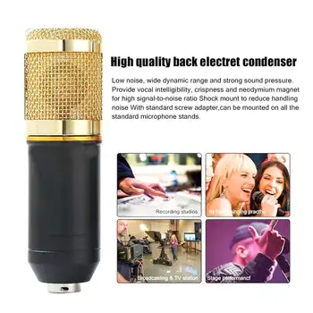 BM 800 Strokovno Živo Studio Kondenzatorski Mikrofon Profesionalni Zvočni Posnetek Microfone za Računalnik Karaoke KTV