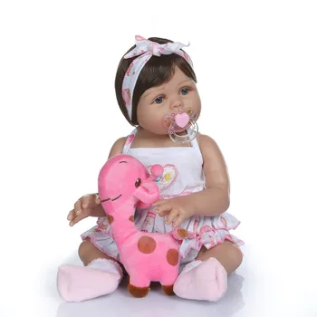 NPK 47 CM novorojenčka bebe lutka prerojeni baby dekle lutka v tan koža celega telesa silikonski Kopel igrača lol lutke Božič Gfit