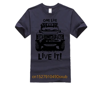 Landrover Defender 90 110 Eno Življenje Živite Off Road Land Rover Mens T Shirt