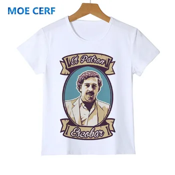 Narcos Boter Pablo Escobar Otroci T Shirt Tiskanje Otrok Smešno Meri Kratek Rokav Fant/Dekle majica Poletje Baby T-shirt Z49-1