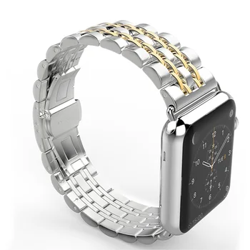 2018 Nov Slog Celoti iz Nerjavečega Jekla Prostor Sivo Watch Pasu Trak Za Apple Watch Band 38 mm 42mm Zapestnica Zaponko Za Iwatch Edition