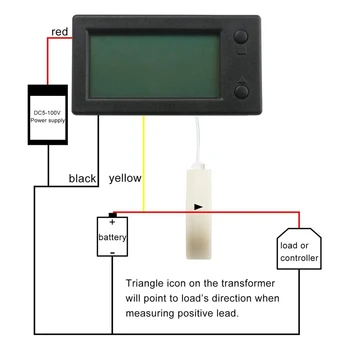 200A STN LCD-Zaslon Digitalni Multimeter Napetost Amper Moč Energije Voltmeter Ampermeter Baterije Volt Amp Meter AH Monitor Plošča wi