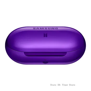 Samsung Galaxy Brsti+ BTS po Meri Brezžične Bluetooth Slušalke Vijolična V-Ušesni Čepi Slušalke z Mikrofonom