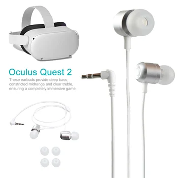 Visoka Zmogljivost Globok Bas VR Očala Žične Slušalke V Uho Strokovno 3D Stereo Zabava Jasen Zvok Za Oculus Quest 2