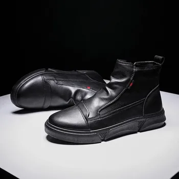 2020 jeseni in pozimi na prostem usnje škornji za moške priložnostne čevlji dihanje kratek čevlji Martin čevlji lokomotiva slog mens čevlji