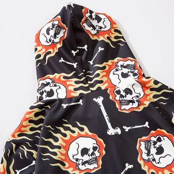 Bonita Vida Prevelik Ulične Majica S Kapuco Moških 2020 Lobanje Natisnjeni Pulover Z Dolgimi Rokavi Hip Hop Punk Rock Priložnostne Vrhovi