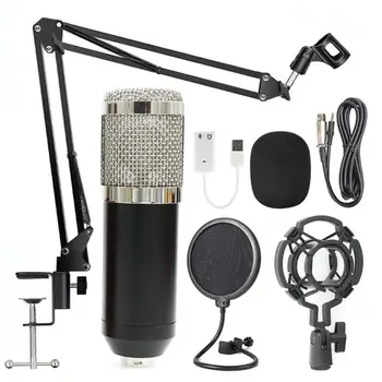BM800 mikrofon Profesionalni Vzmetenje Mikrofon Komplet Studio Live Stream Televizijska Snemanja Kondenzatorski Mikrofon Mic Set