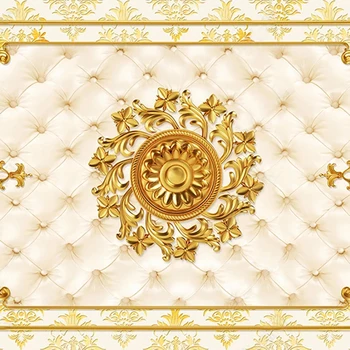 Po meri 3D Fotografije za Ozadje Evropski Stil Zlati Cvet Stropna Freska De Papel Parede Razkošje, Dnevna Soba, Spalnica Dekoracijo Papirja