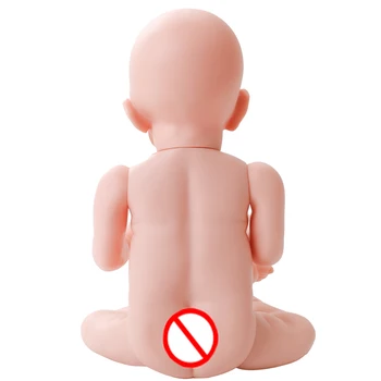 17Inch Prerojeni Baby Doll Silikonski Vinil Unpainted Nedokončane Lutka Deli DIY Prazno Lutka Kit Veren Malčki PUNČKO Z Zaprite Oči