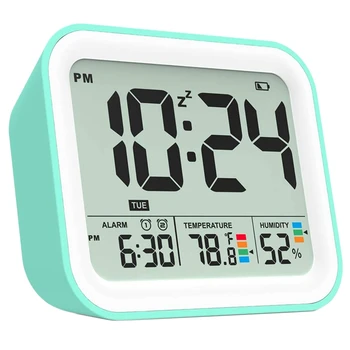Stenska ura WatchDigital Desk Dvojni Alarm za Spalnico Majhno Potovalno Ura z LED Temperatura Vlažnost Display&Dimmer&Dremež