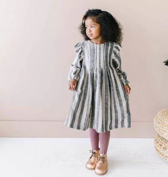Baby Dekleta Oblačenja Nova Dekliška Oblačila 2021 Pomlad Dekleta Obleko Dekleta Stranka Obleko Čistega Bombaža Princesa Obleko