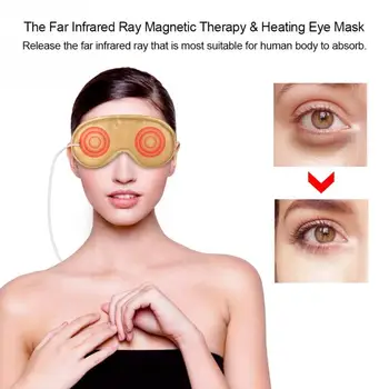 Far Infrared Ray Magnetno Terapijo Ogrevanje Eyemask Eyeshade Zeliščne Arome Lajšanju Temno Krog Oči Masko Za Spanje