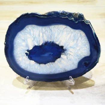 13-15 cm na Naravno modrem agate rezina kristali kremena rezina Healing home dekoracijo