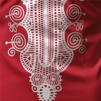 Rdeča Dashiki Tiskanja Moških Afriška Oblačila 2020 Jeseni Novo Slim Fit Dolg Rokav Afriške Majica S Kratkimi Rokavi Moški Ulične Priložnostne Tee Shirt Homme