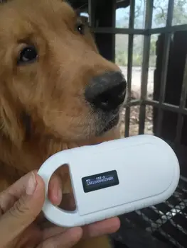 ISO FDX-B Hišne RFID Čip Bralec OLED Zaslon Prenosni Živali Microchip Skener za Psa, Mačka