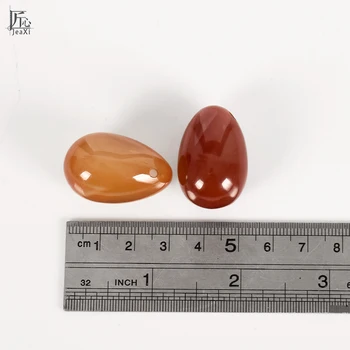 1pcs Jade Jajce Izvrtane Naravnih Carnelian Yoni žogo Kristalno mineralnih zdravilni Kamen za ženske Keglove Izvajanje Reikija
