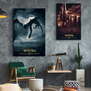 LotR/FotR/RotK Film Trilogije Plakat Platno Oljna slika Fantasy Wall Art za Dnevna Soba Stenski Dekor