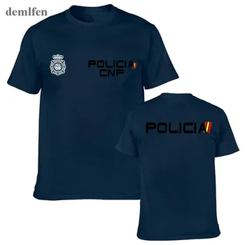 Espana Policia Španija Nacionalne Policije Espana Policia Anti Nemirov Swat Geo Gre Posebne Sile Moški T-shirt Vrhovi Tees