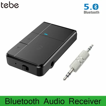 Tebe Bluetooth 5.0 Avdio Sprejemnik 3.5 mm AUX Priključek Brezžični Adapter za Avto Stereo PC, Pametni telefon, Slušalke podpora Prostoročno