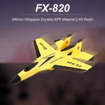 FX FX-820 2.4 G 2-KANALNI Daljinski Nadzor SU-35 Padalo 290 mm Peruti EPP Mikro Notranji RC Fiksno Krilo Letala Letala UAV RTF
