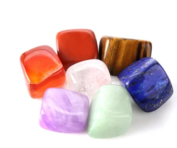 Sedem Čakro, Kamen, 7 Barv Nastavite Joga Čakro Nezakonitih Reiki Healing Kristali Kamen Poliran Posamezni Kamni In Kristali