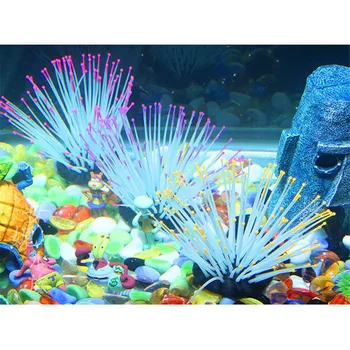 Žareče Učinek Umetnega Morju Anemone Fish Tank Akvarij Rastlin Dekoracijo Podmornica Pod Vodo Ornament