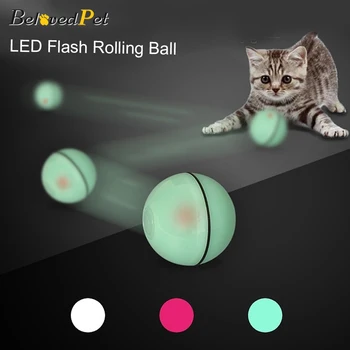 Vroče Prodajo Smart Interaktivne Mačka Igrače Smešno Mačka Žogo Igrače Za Mačke LED Tekoči Žogo Polnjenje prek kabla USB Smart Mačka Igrače