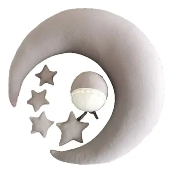 Baby Klobuk, ki Predstavljajo Fižol Luna Blazino Zvezde Nastavite Novorojenih Dojenčkov Fotografija Rekviziti F3ME