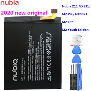Prvotne Novo 3000mAh Li3829T44P6h806435 Za ZTE Nubia Z11 NX531J / M2 Igrajo NX907J / M2 Lite / M2 Mladi Edition Baterije