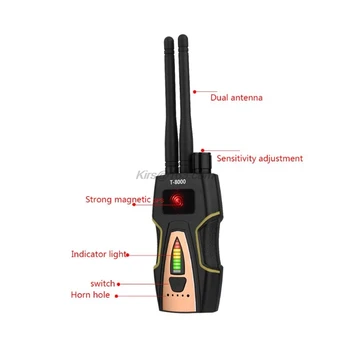 T8000 Anti-Spy Brezžična RF Signala Detektorja GSM Audio Fotoaparat Iskalo Zaslon GPS Scan Detector Brezžični Položaja Pripomočke