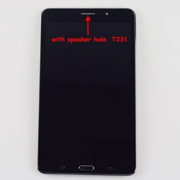 LCD zaslon Za Samsung Galaxy Tab 4 7.0 T230 SM-T230 T231 SM-T231 LCD Zaslon, Zaslon na Dotik, Računalnike Senzorja Montaža Z Okvirjem